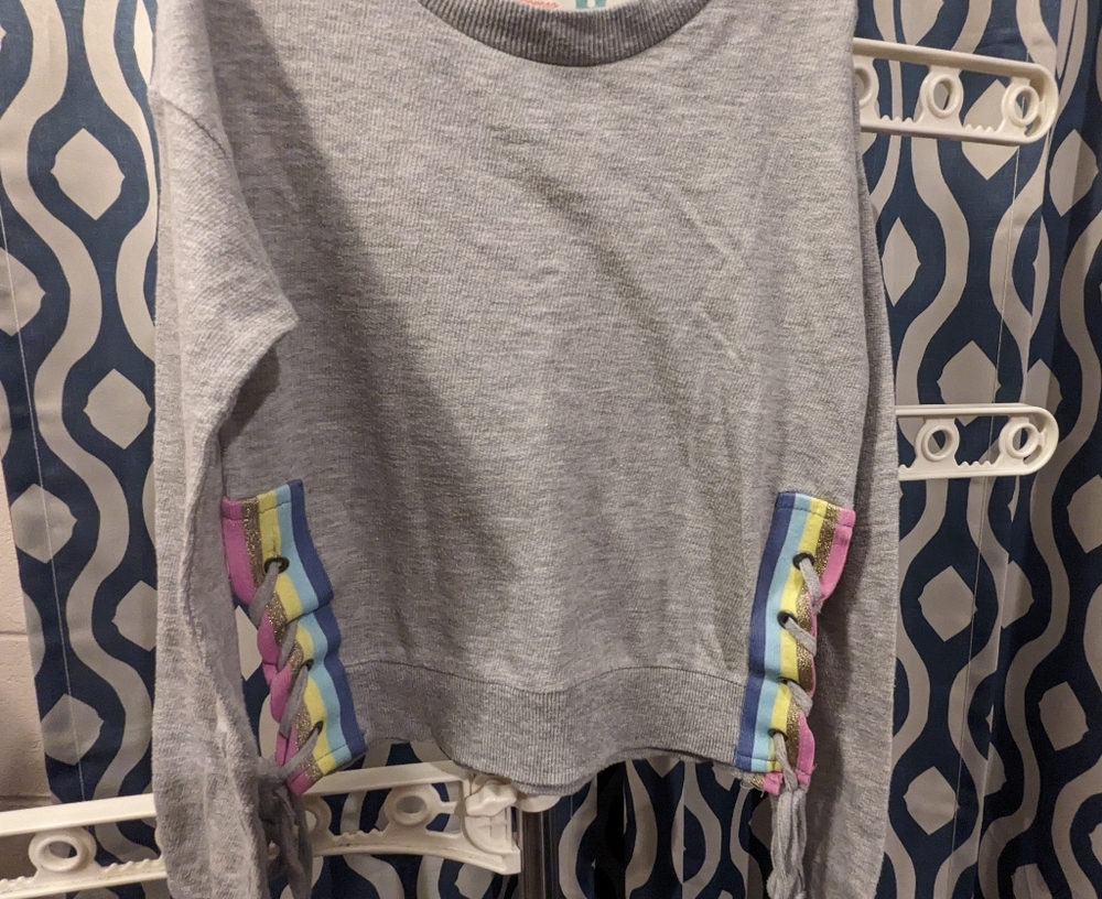 Vintage Havana thin sweatshirt striped side detail, small 7 8